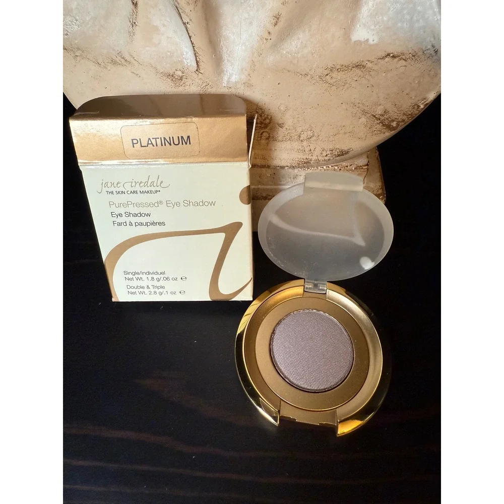 Jane Iredale PurePressed Eye Shadow Platinum Single Mineral Makeup New in Box